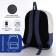 Youth backpack on lightning from textiles, 2 pockets, blue color