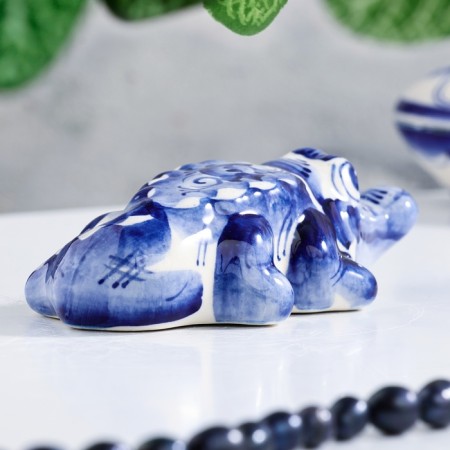 Souvenir "Crocodile", lies, medium, 3 cm, gzhel-1