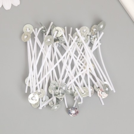 File for a candle cotton, white metal 8 cm-2