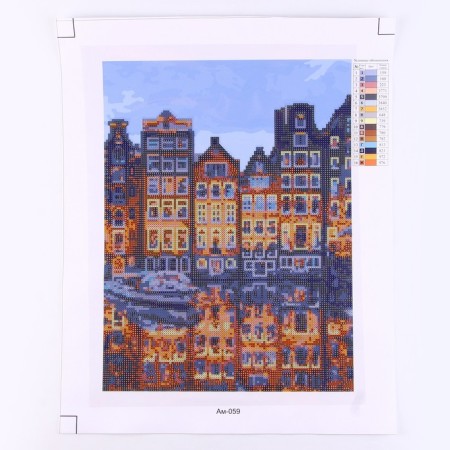 Diamond mosaic 30 × 40 cm, (partial filling) "Quiet Amsterdam"-1