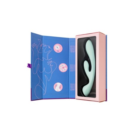 Unrealistic vibrator Satiffyer Triple OH, 24 cm, silicone, blue color-17