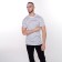 Striped male T -shirt, white color, size 50