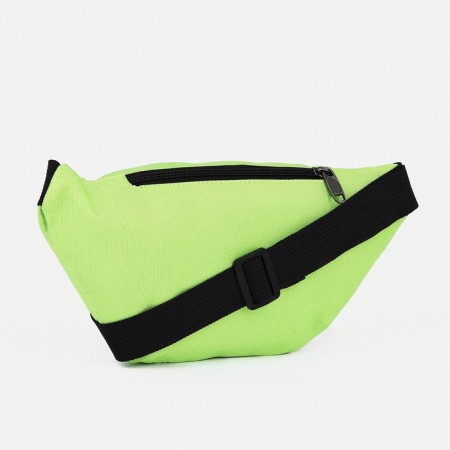 Lightning waist bag, external pocket, light green color-2