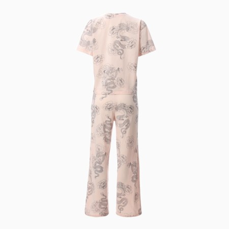 Female home set (T -shirt/pants), pink color, size 46-10