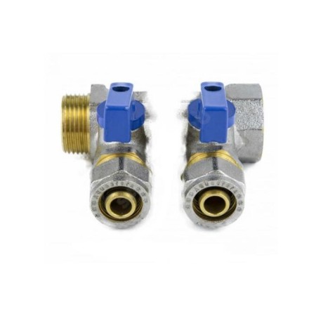 Aquasfera collector 7016-03, 3/4 "x16 mm, 4 outputs, a squeeze with ball valves, 35 mm-1