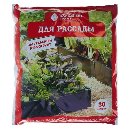 Soil for seedlings "Folk soil", 30 liters