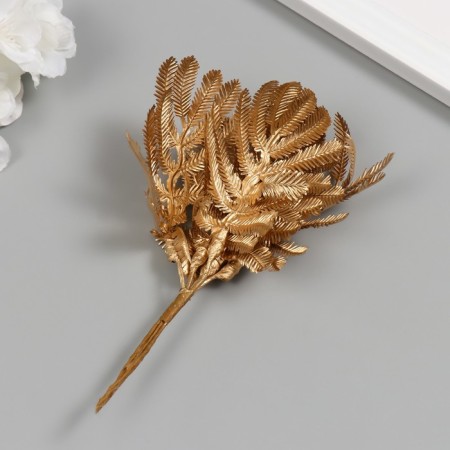 Artificial plant for creativity "Fern" 1 bouquet = 6 branches gold 13.5 cm-1