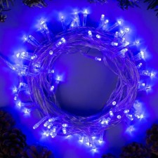 Garland “thread” 10 m, IP20, transparent thread, 100 LED, glow blue, 8 modes, 220 V