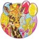 Wooden puzzle "Graceful giraffe", 24 × 23 cm