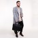 Male bag, black color