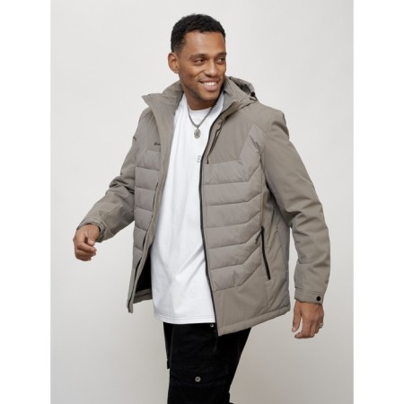 Men's spring jacket, size 56, gray color-10