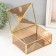 Casket Glass with a metal frame "Butterfly and leaf" Caramel 18.7x14.6x9 cm