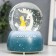 Souvenir polystone water ball light, music "Deer with baby" d = 8 cm mix 12.5x8x8 cm