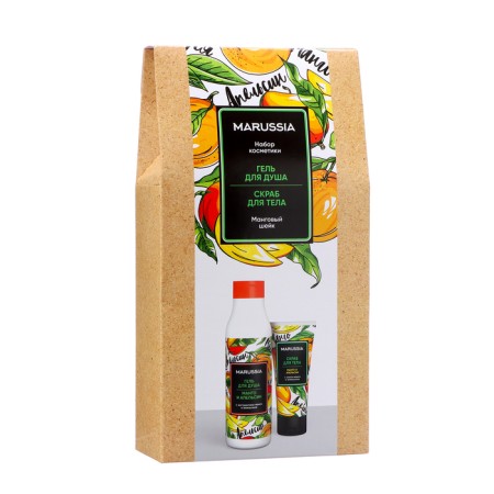 Gift set of Marussia "mango shake": shower gel 400 ml + body scrub 150 ml-3