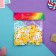 Hair elastic band "Mahrushka Sport" (set 100 pcs) 1 cm, yellow-white