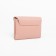 Women's wallet on the button, pink color