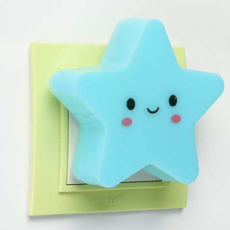 Night Plastic LED "Star" with a 220V circuit breaker mix 8x8.5x5 cm Risalux-1