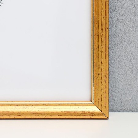 Photo frame plastic 25x25 cm, aged gold (plastic screen)-1