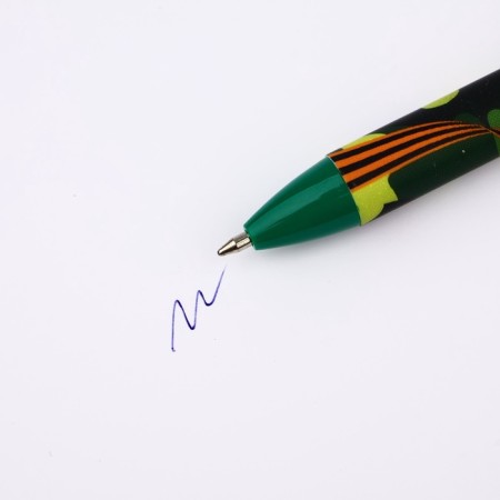 Automatic matte ballpoint pen "Brave Defender" Blue Paste 0.7mm-1