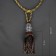 Curtain brush "Three Crystals", 50 ± 1 cm, brown/gold color