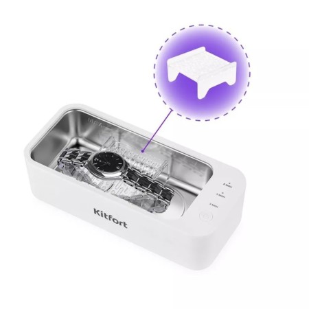 Ultrasound washing KitFort KT-6066, 24 W, 400 ml, 165x80x40 mm, white-4