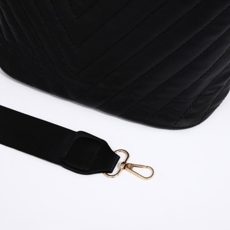 Bag Cross-Bodi with a zipper, black color-4