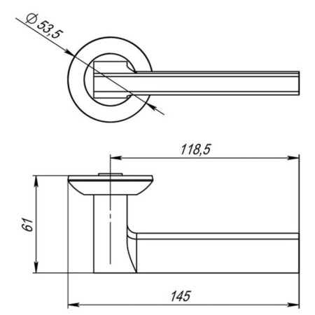 Separate handle Blade TL SSC-16 satinized, chromium color-1
