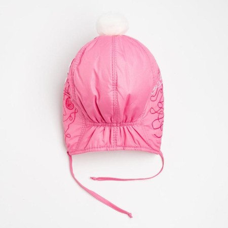 Kitty hat for a girl, pink color, size 44-4