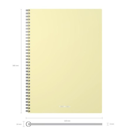 A4 notebook, 80 sheets in a cage on the crest Erichkrause Pastel, plastic cover, OFSET block, whiteness 100%, mix-7