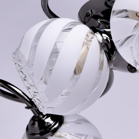 Ceiling chandelier "Grace" 6x60W E27 Nickel 56x56x18cm-2