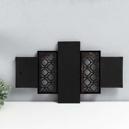 Photo frame plastic in 4 photos 10x15 cm "pattern" gold 35x61x2 cm-2