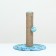 Claw-Stolbik "Piggon" with a ball, 29 x 29 x 32 cm, jute, PVC fabric, turquoise