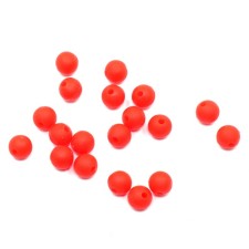 Feeder bead Namazu Soft Beads, PVC, Round, D = 6 mm, red 20 pcs.