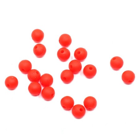 Feeder bead Namazu Soft Beads, PVC, Round, D = 6 mm, red 20 pcs.