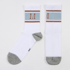 Male socks, white color, size 25-27