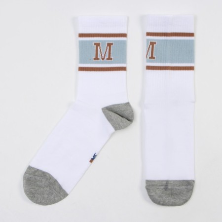 Male socks, white color, size 25-27