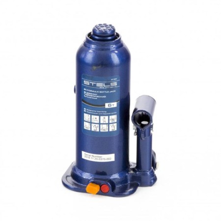 Hydraulic jack stels 51164, bottle, 6 tons, h lifting 207-404 mm-1