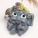 Pigger "elephant with a bow" 20x20x20cm, gray