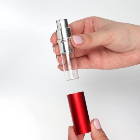 Perfume bottle, with a spray, 10 ml, red color-15