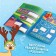 Book with stamps “Draw with stamps”, 20 pages, 17 × 24 cm, red stamps, blue tractor