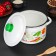 Cylindrical pan, 4 l, induction, neckline mix, white color