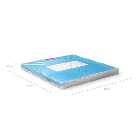 Notebook 12 sheets in the Erichkrause Bright "Classic" line, cover covering cardboard, blue-3