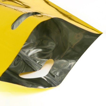Gift, metallized, gold 17x25 cm package, 20 microns 10 pcs set-4