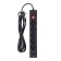 Network filter, 5 nests, 3m, s/h, curtains, PVS 3 IP0.75, 2USB, 2200W, 10A, Chern, 32593