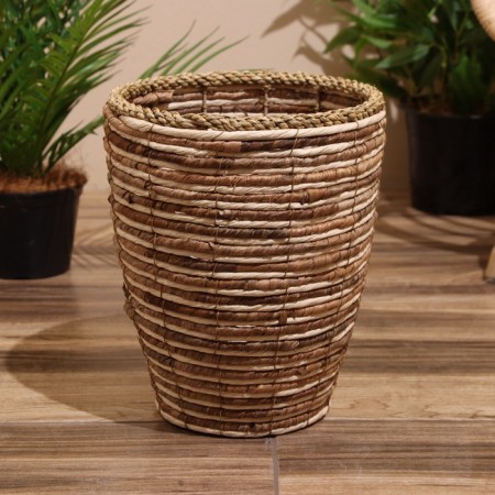 A set of wicker pots, 3 pcs, height 39x39x49 cm-6