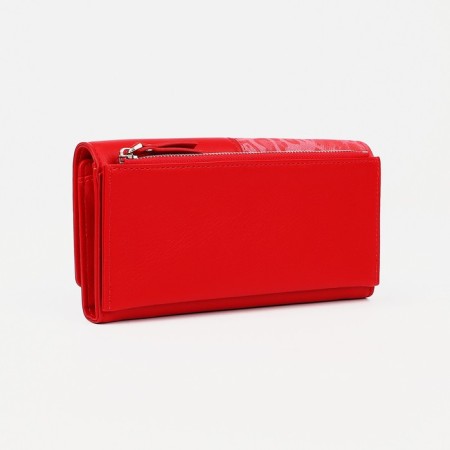Women's wallet on magnets, red color-1