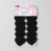 Knitted elements "Heart", 3.5 × 3 cm, 10 pcs, black color