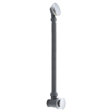 Siphon for the bathtub Wasserkraft a074, 1 1/2 ", overflow, click/clack, brass/PVC, chrome