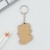 Key keychain "Wooden" cat on the skate ", 4.3 x 6 cm