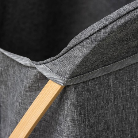 The basket is universal with a lid of the share "Lenon", 37 × 43 × 66 cm, the color is gray-3
